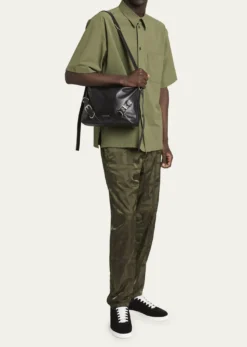GivenchyMen's Voyou Leather Crossbody Bag