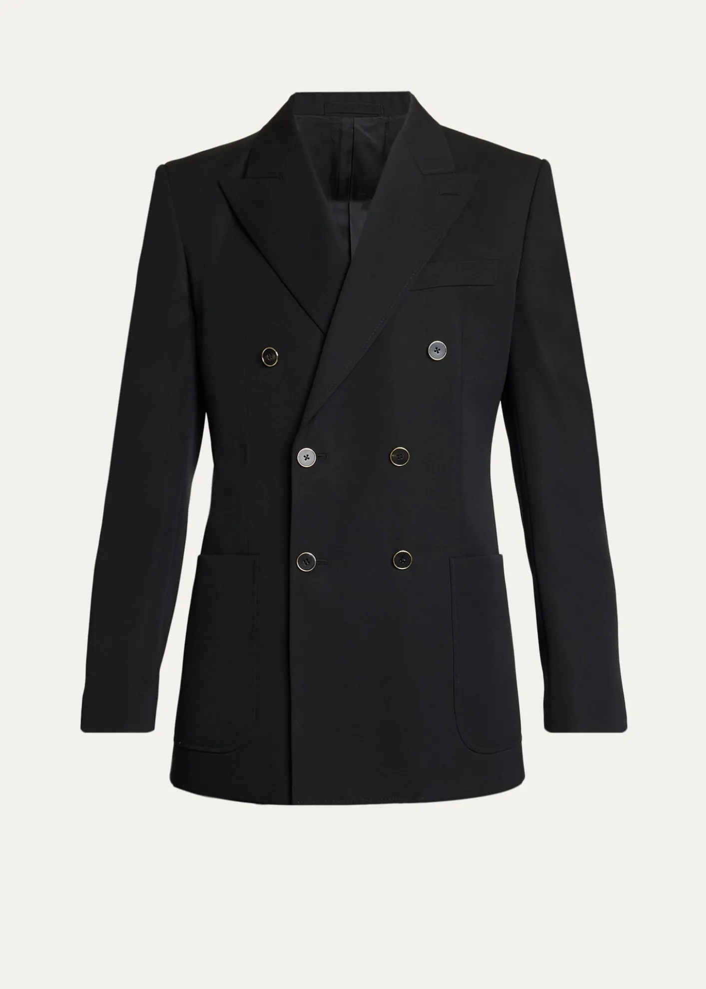 GivenchyMen's Wool Gabardine Double-Breasted Jacket