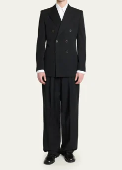 GivenchyMen's Wool Gabardine Double-Breasted Jacket