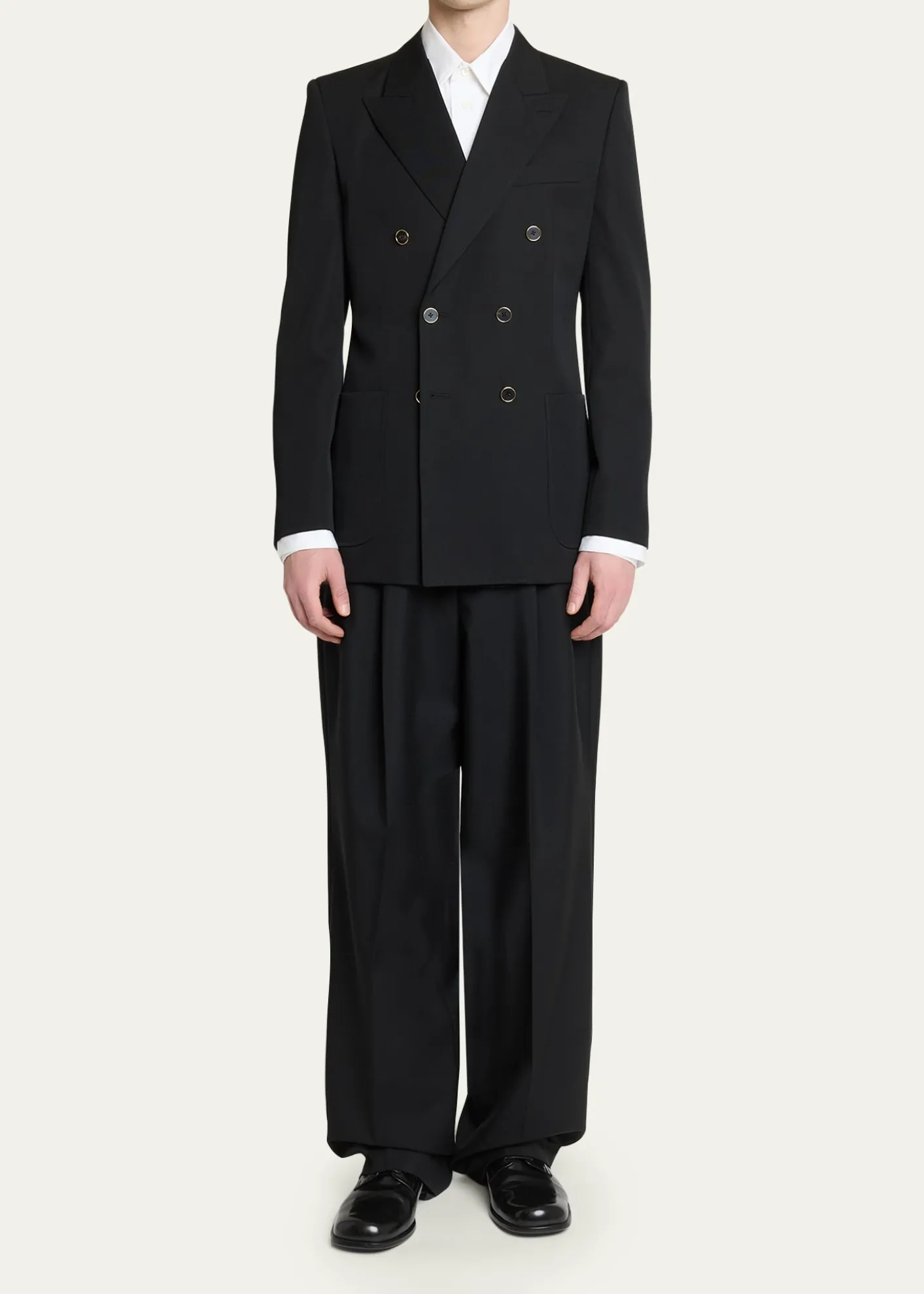 GivenchyMen's Wool Gabardine Double-Breasted Jacket