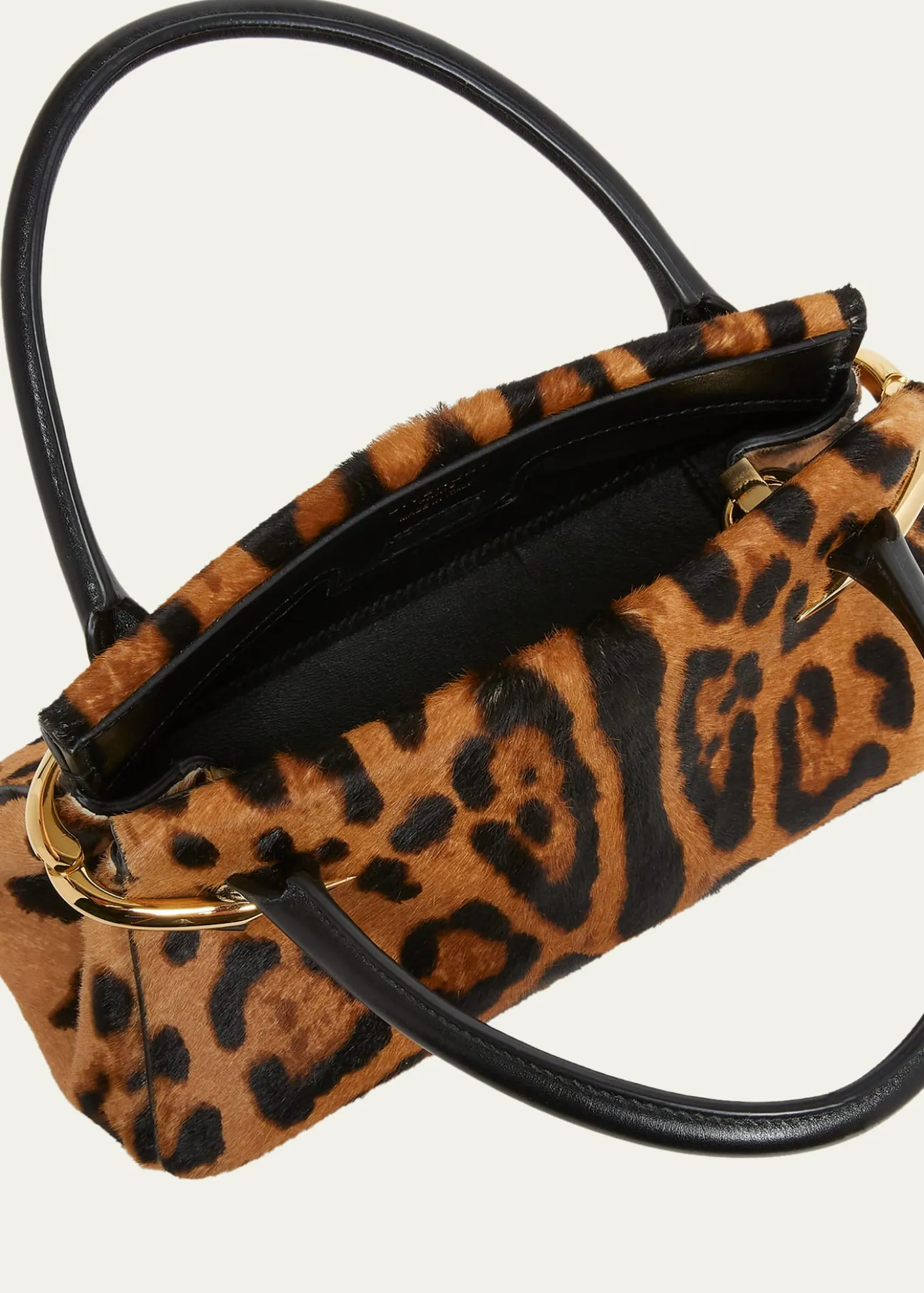GivenchyMini Pinch Leopard Pony-Effect Top-Handle Bag