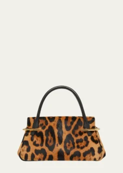 GivenchyMini Pinch Leopard Pony-Effect Top-Handle Bag