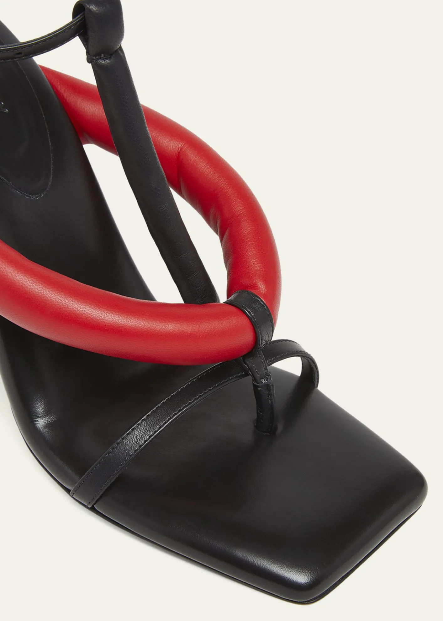 Givenchy95mm Boudoir Leather Thong Sandals