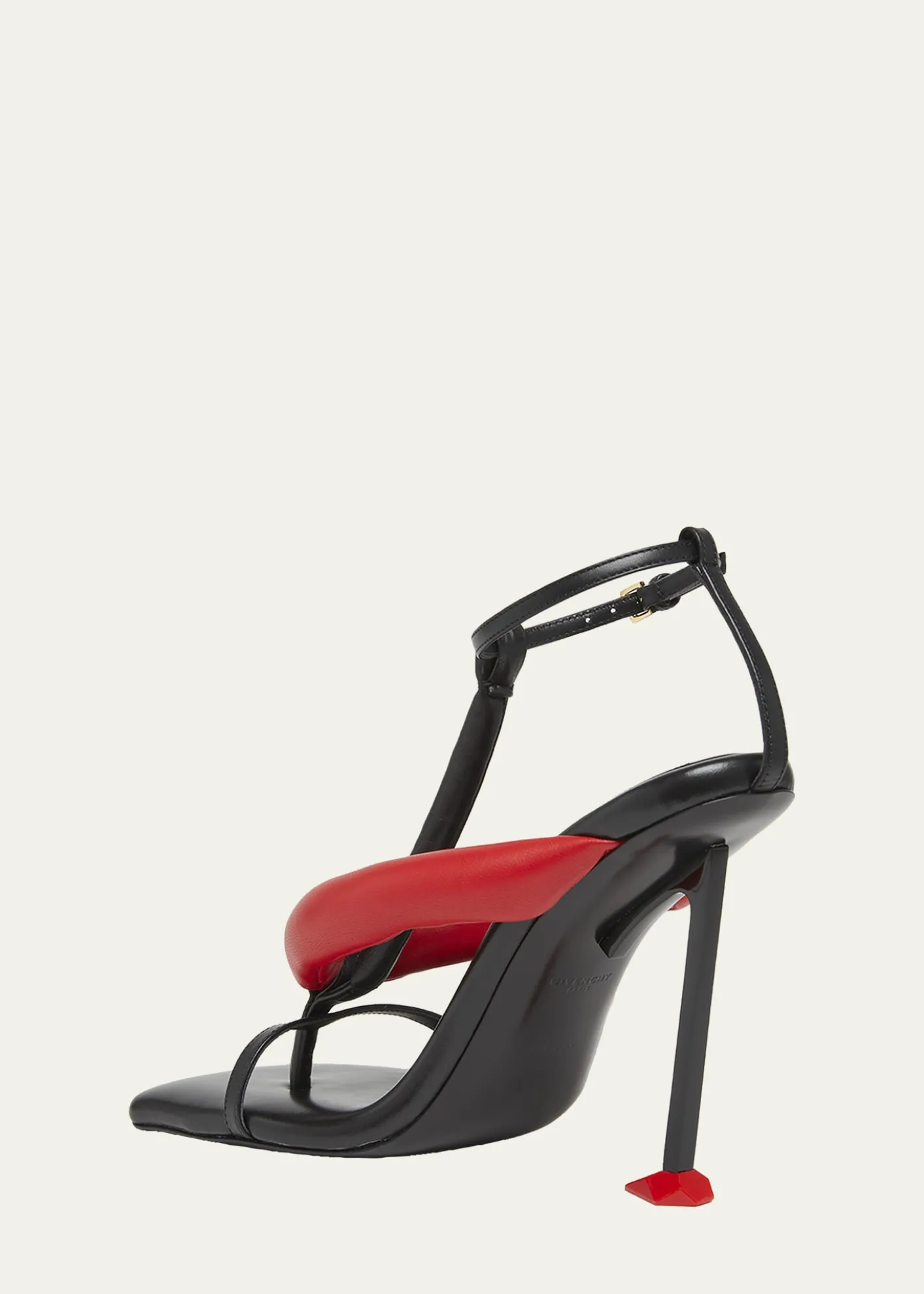 Givenchy95mm Boudoir Leather Thong Sandals