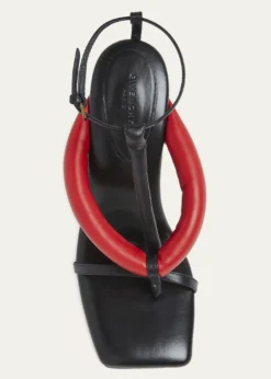 Givenchy95mm Boudoir Leather Thong Sandals