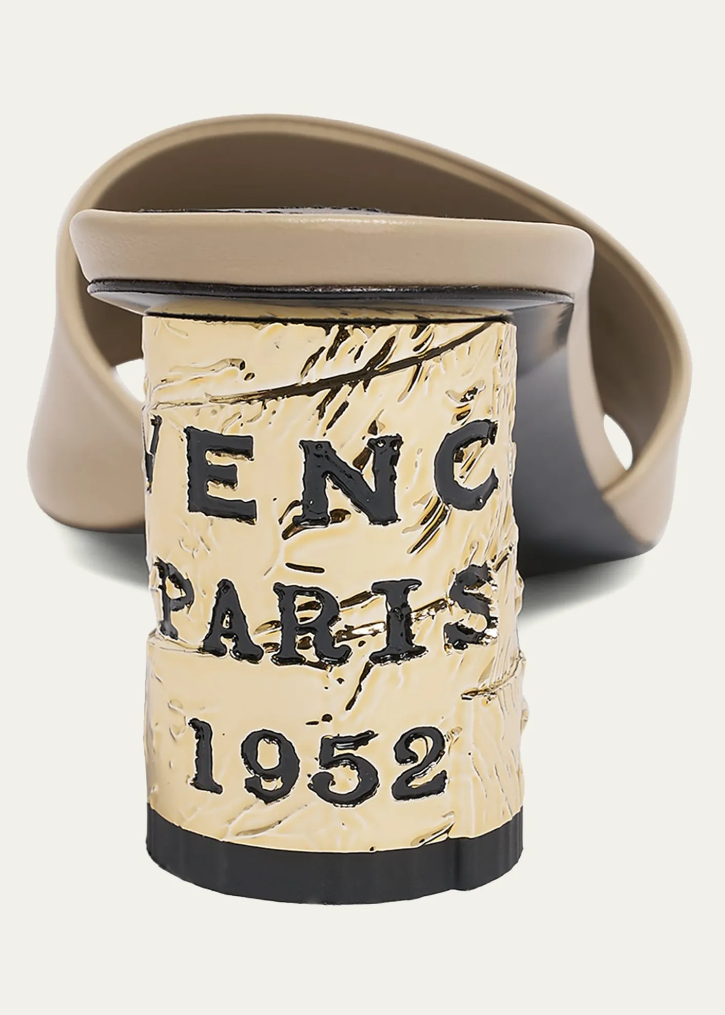 Givenchy65mm Logo Heel Leather Mule Sandals