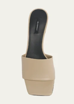 Givenchy65mm Logo Heel Leather Mule Sandals