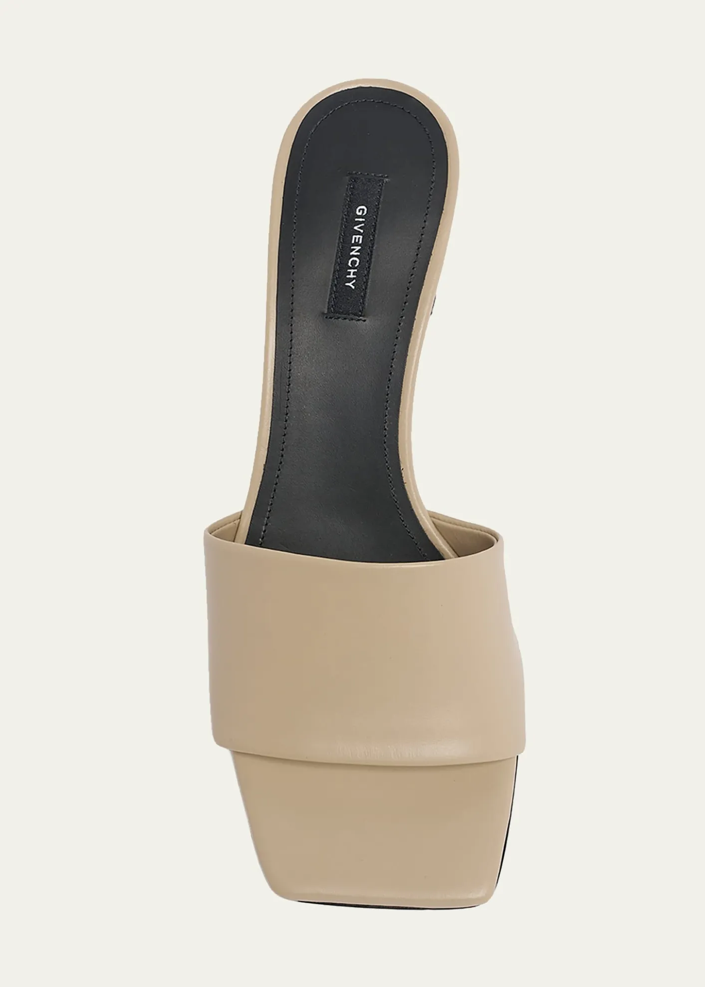 Givenchy65mm Logo Heel Leather Mule Sandals