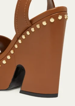 Givenchy95mm Platform Leather Clog Sandals