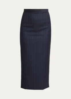 GivenchyPinstripe Wool Pencil Midi Skirt