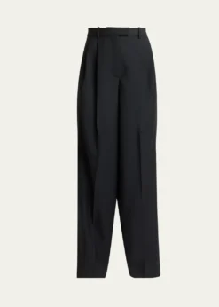 GivenchyPleated Wool-Mohair Tuxedo Pants