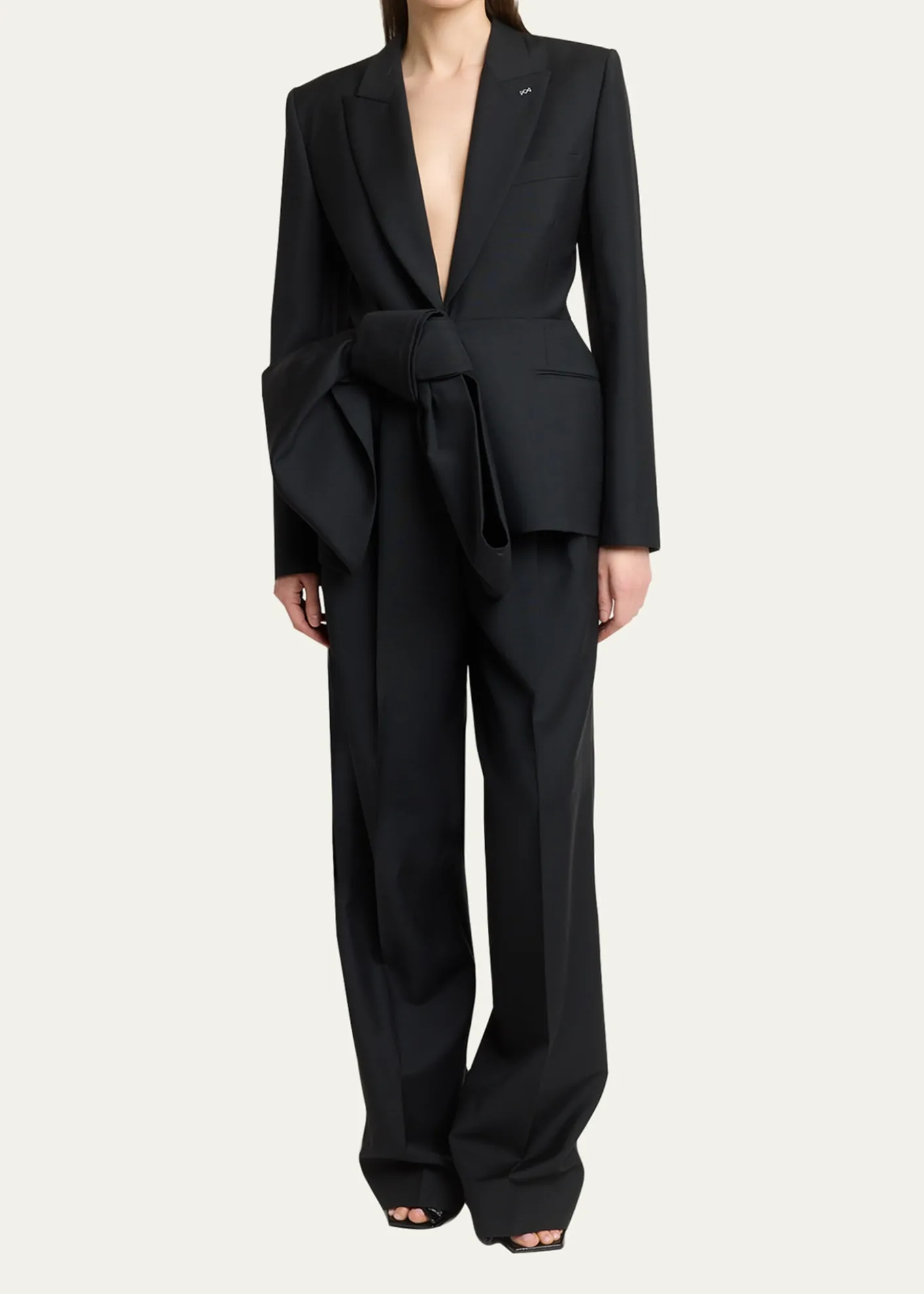 GivenchyPleated Wool-Mohair Tuxedo Pants