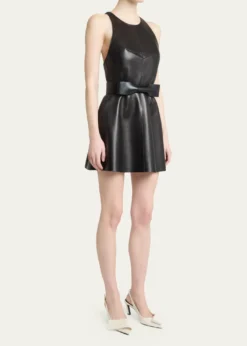 GivenchyRacerback Mini Leather Dress