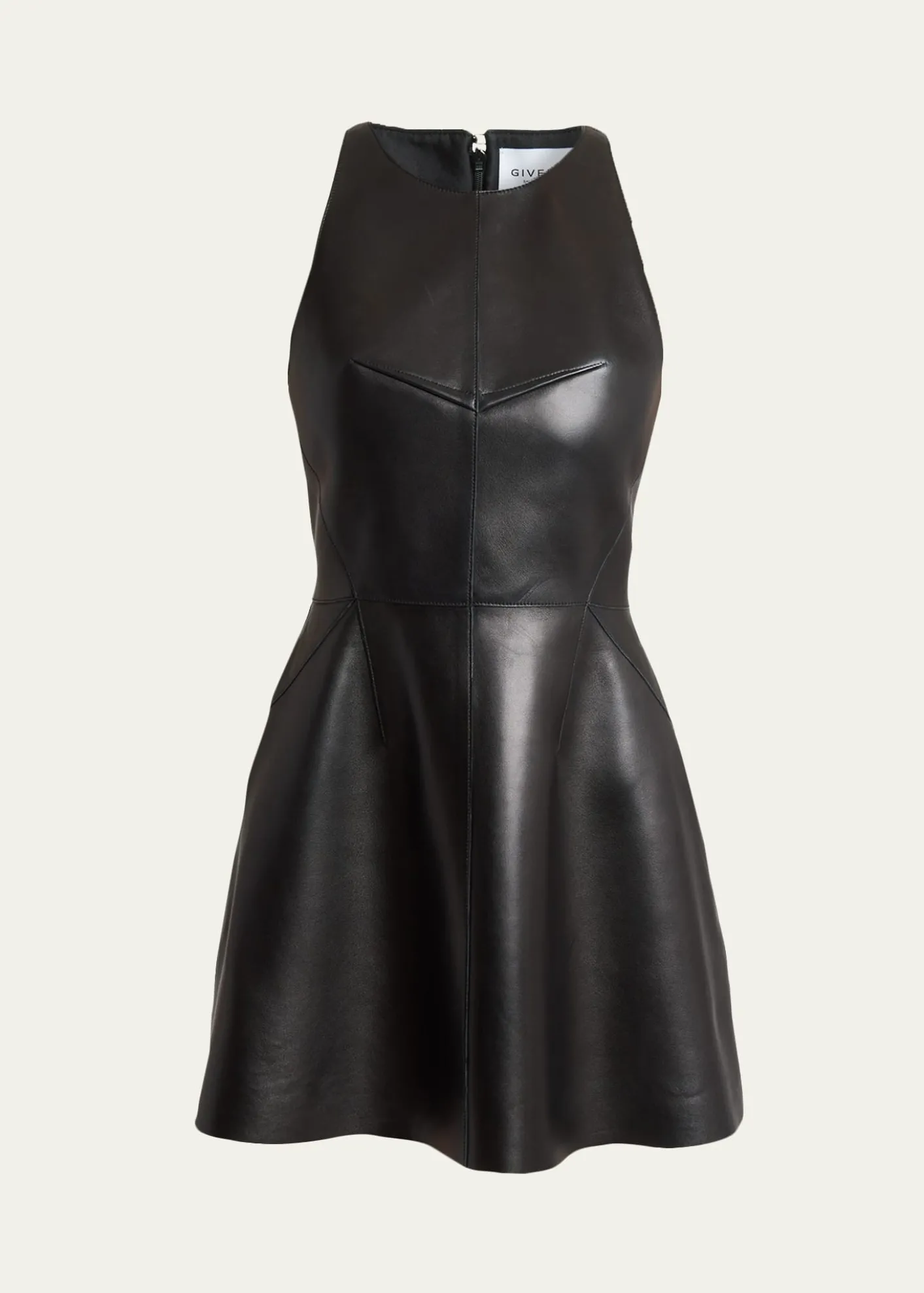 GivenchyRacerback Mini Leather Dress