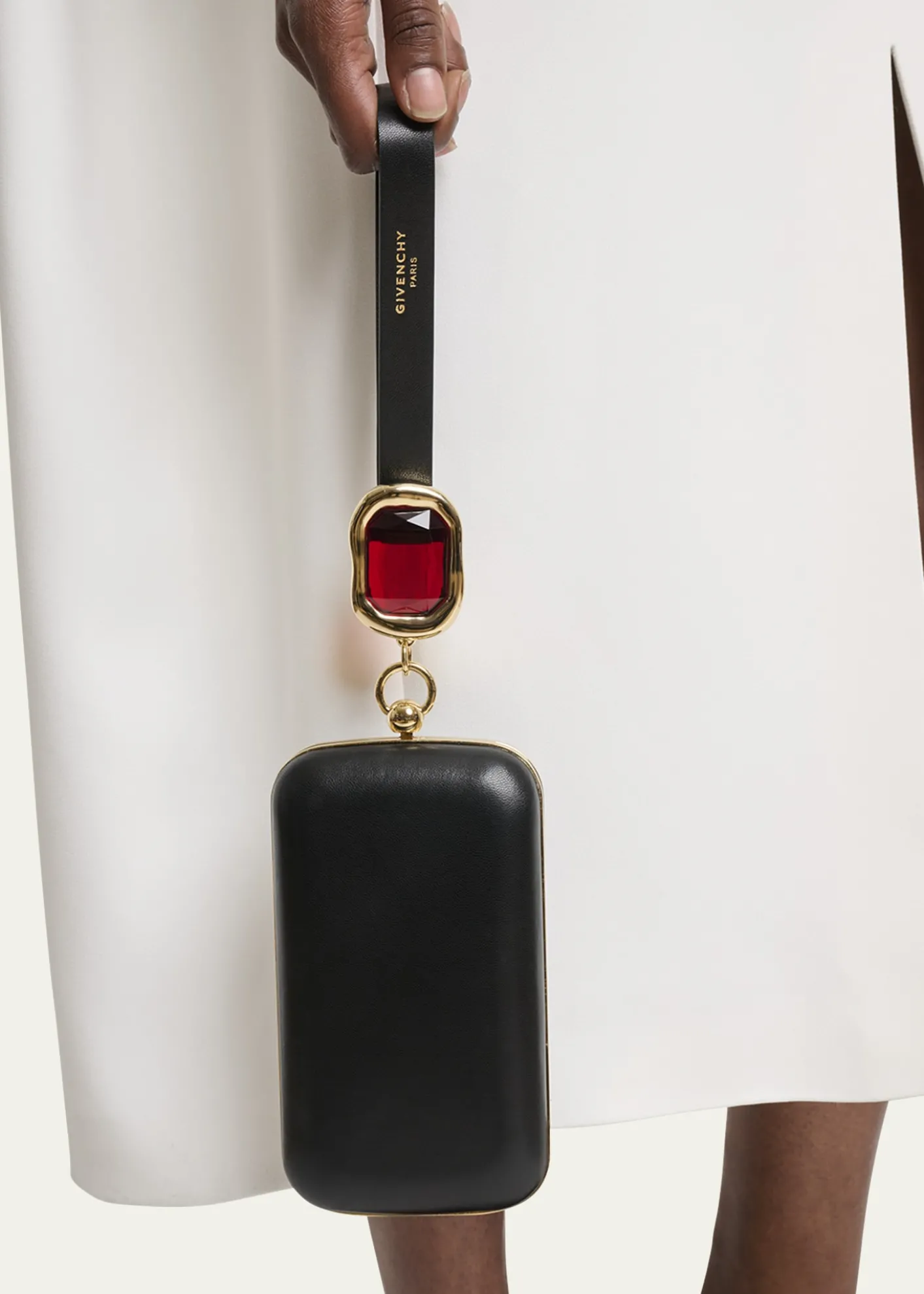 GivenchyShow Crystal-Embellished Minaudiere in Nappa Leather
