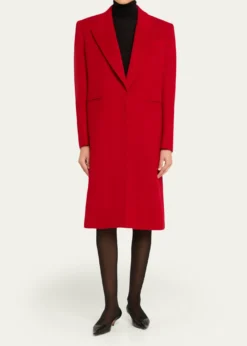 GivenchySingle-Breasted Mid-Length Wool Coat