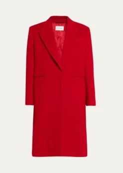 GivenchySingle-Breasted Mid-Length Wool Coat