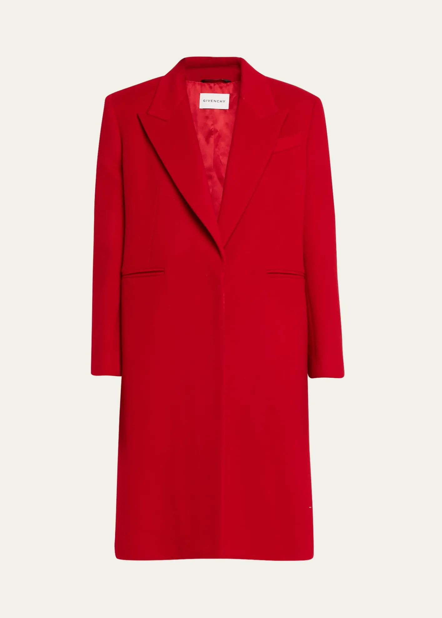 GivenchySingle-Breasted Mid-Length Wool Coat