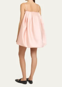 GivenchySliced Cape Satin Mini Dress