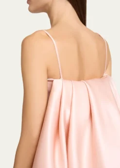 GivenchySliced Cape Satin Mini Dress