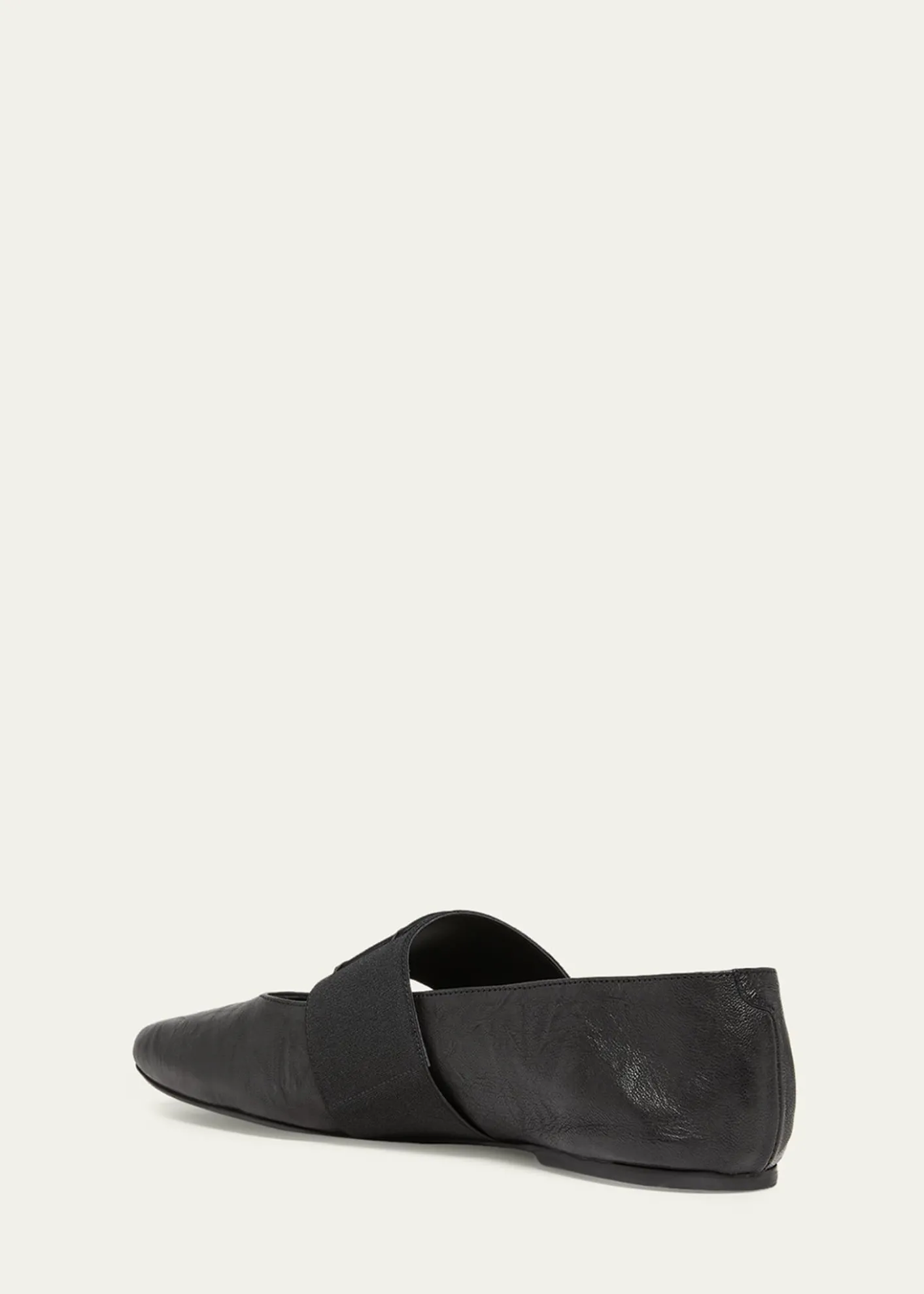 GivenchySliced Square Textured Leather Square-Toe Ballerina Flats