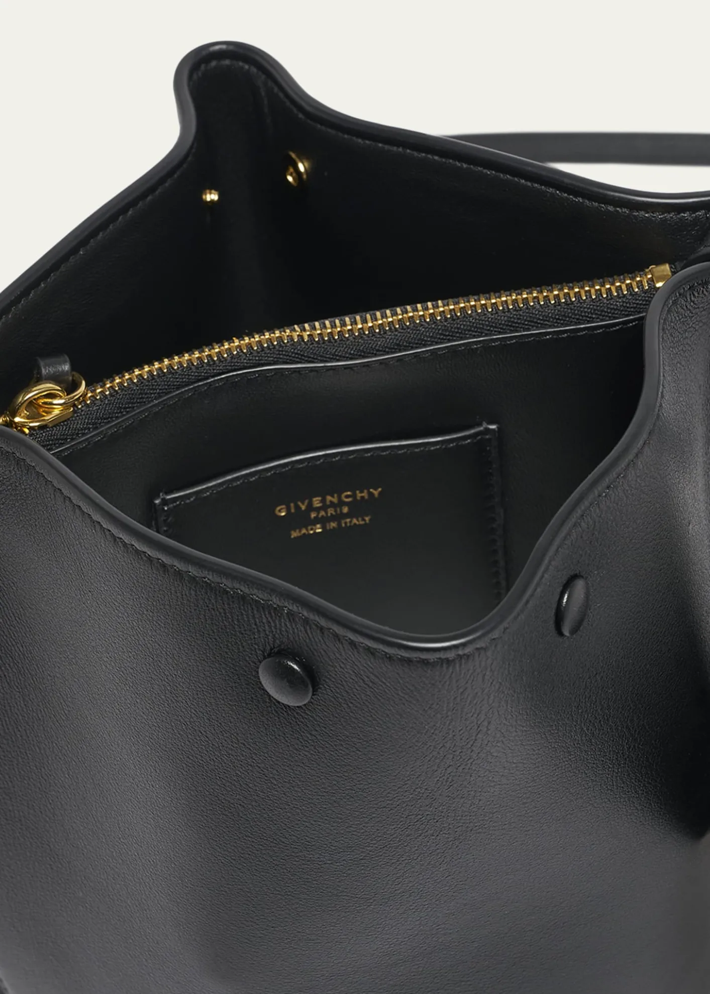GivenchySnap Nano Leather Bucket Crossbody Bag