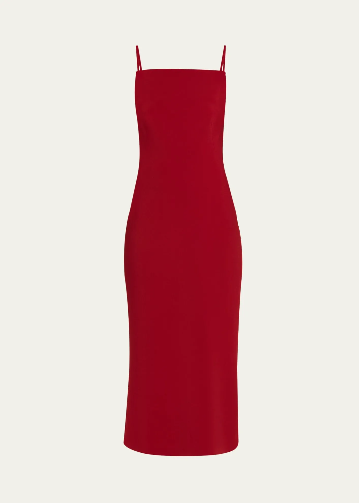 GivenchySquare-Neck Sleeveless Midi Dress