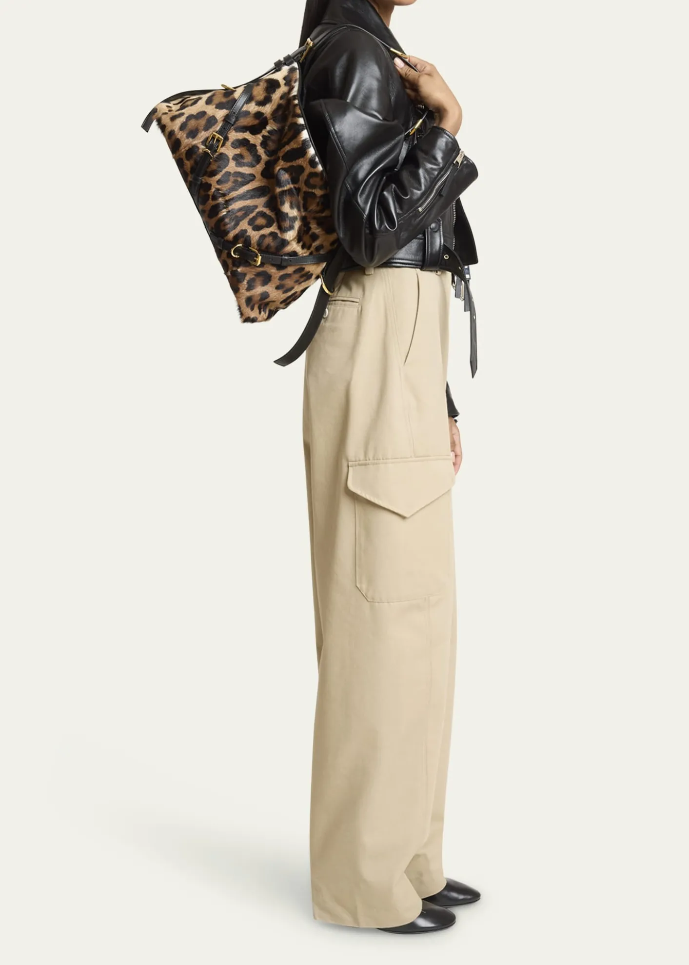 GivenchyVoyou Medium Leopard-Print Goat Hair Shoulder Bag