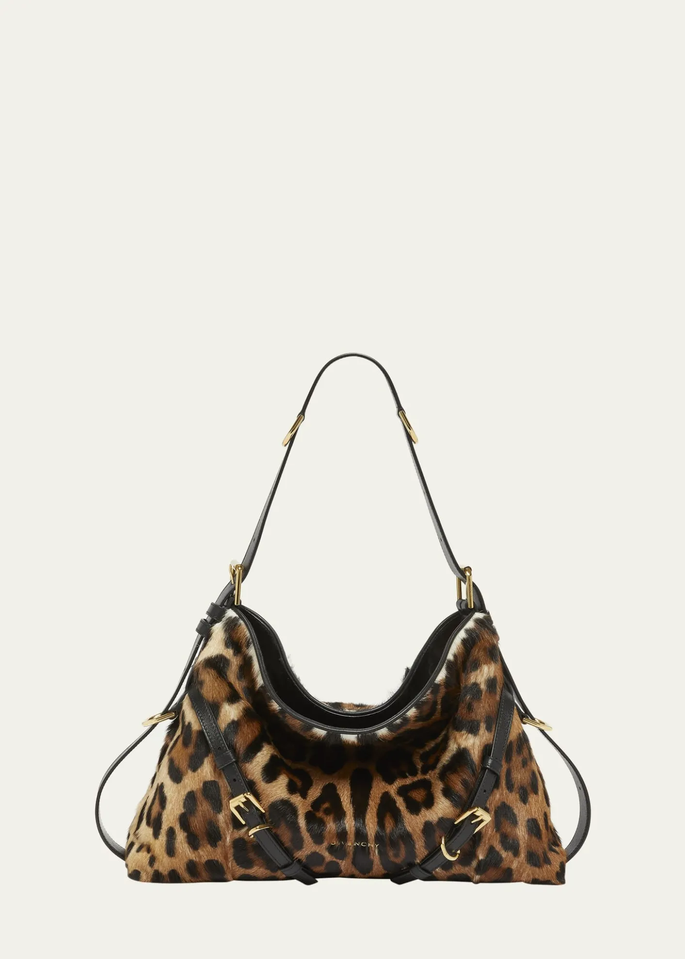 GivenchyVoyou Medium Leopard-Print Goat Hair Shoulder Bag