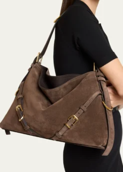 GivenchyVoyou Medium Slouchy Shoulder Bag in Suede