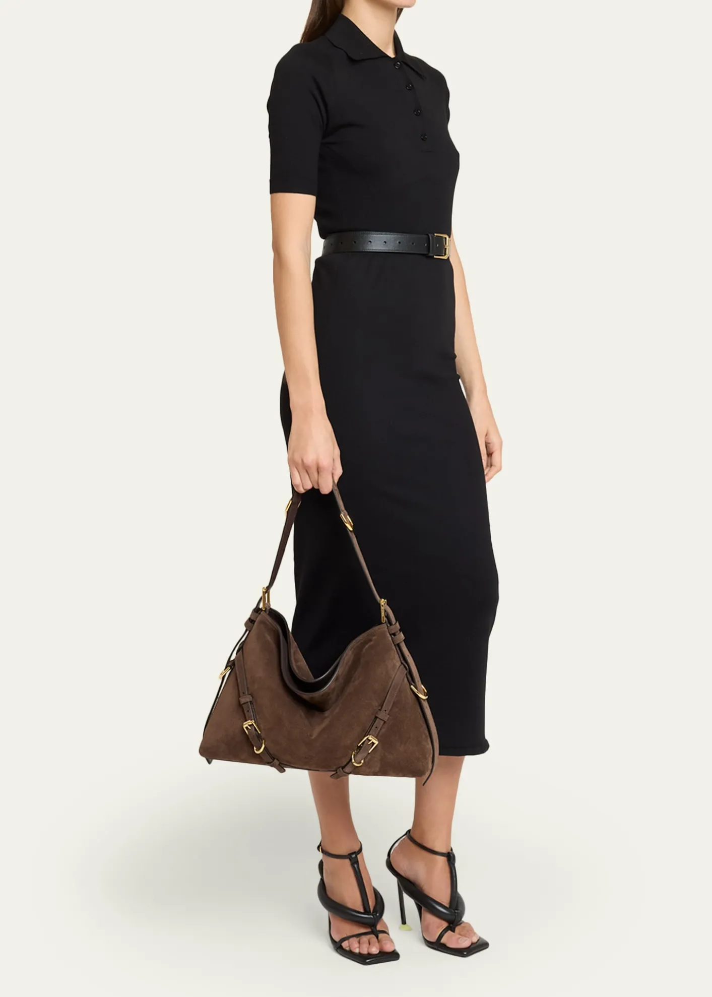 GivenchyVoyou Medium Slouchy Shoulder Bag in Suede