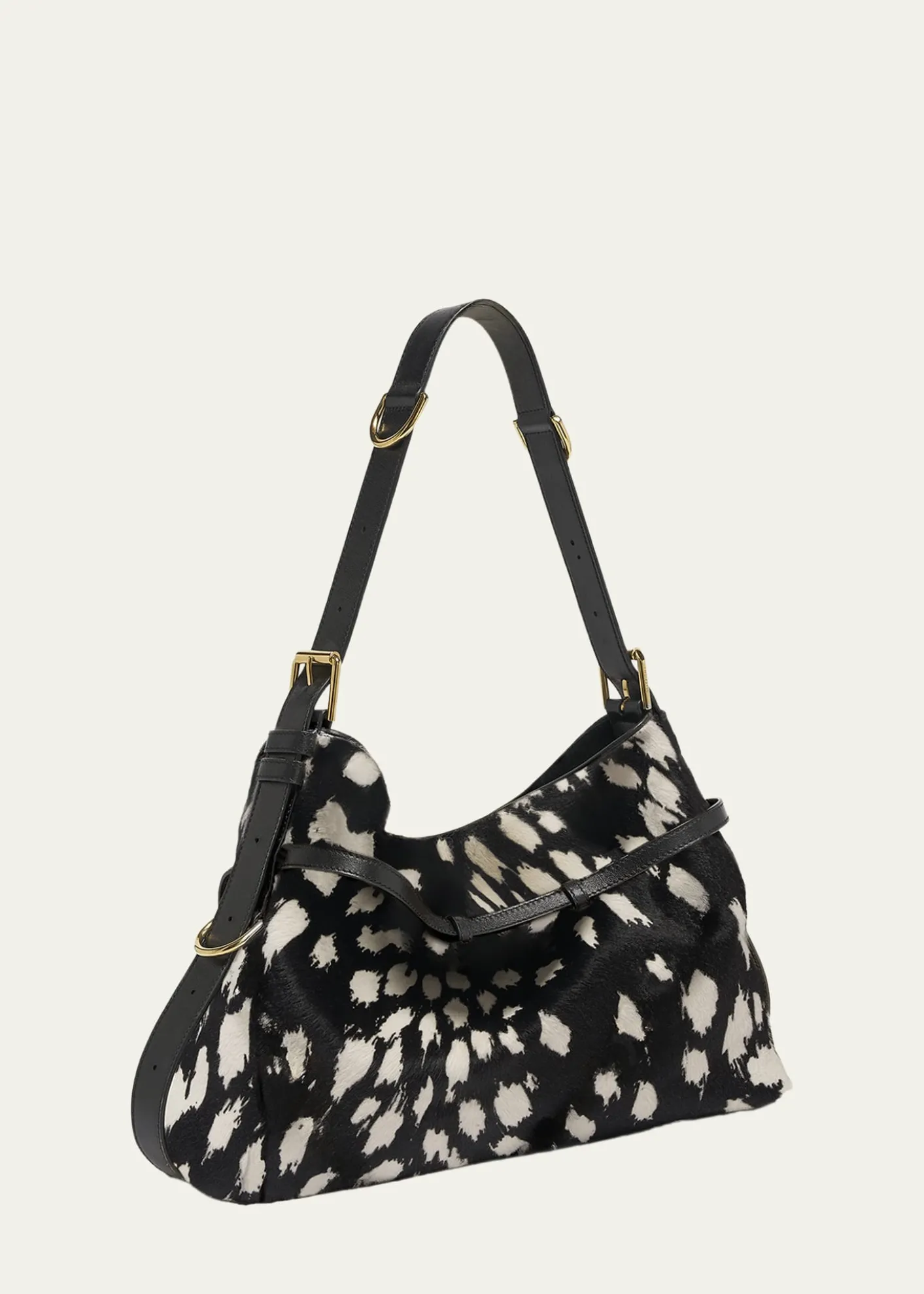 GivenchyVoyou Medium Snow Leopard-Print Calf Hair Shoulder Bag