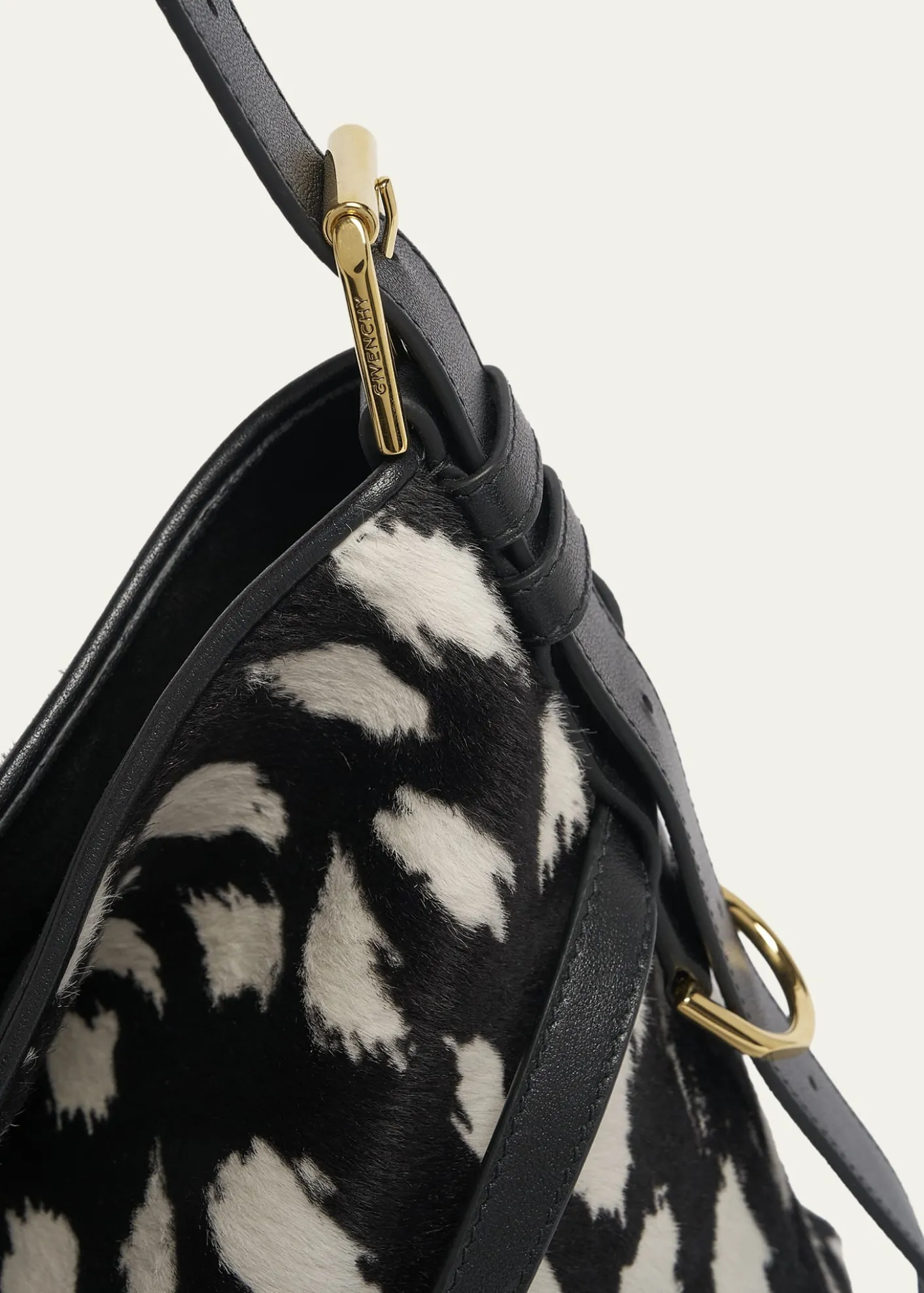 GivenchyVoyou Medium Snow Leopard-Print Calf Hair Shoulder Bag