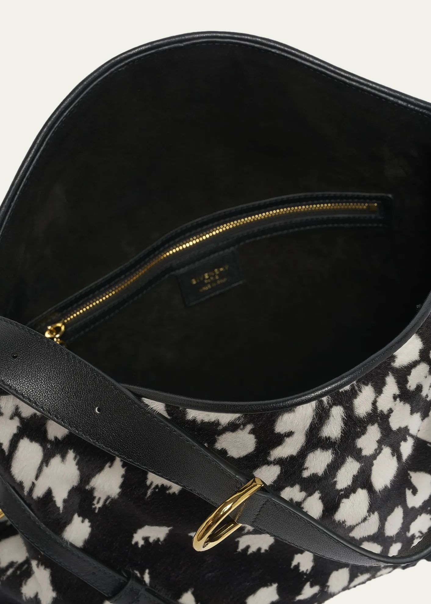GivenchyVoyou Medium Snow Leopard-Print Calf Hair Shoulder Bag