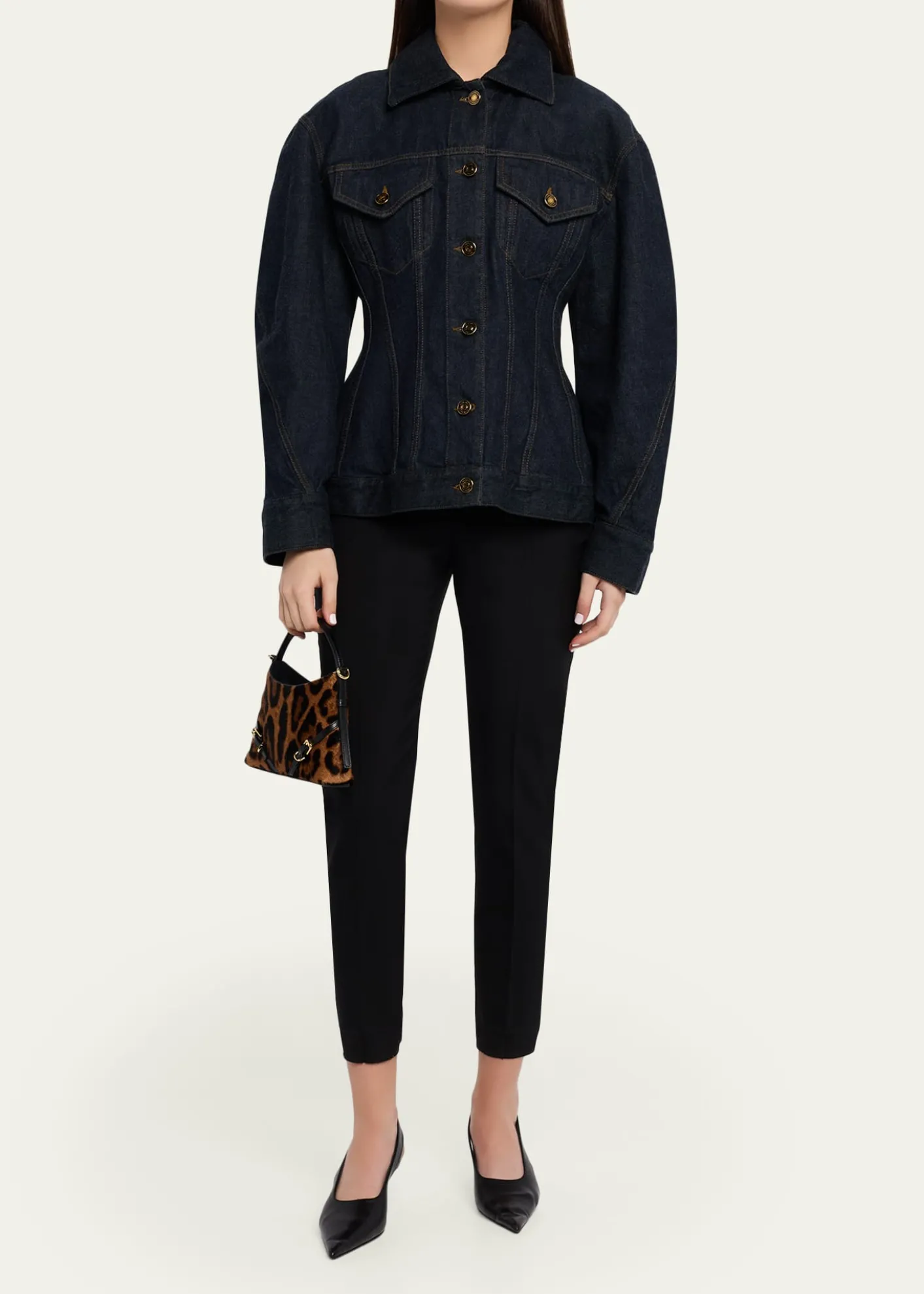 GivenchyVoyou Nano Leopard-Print Ponyhair Top-Handle Bag