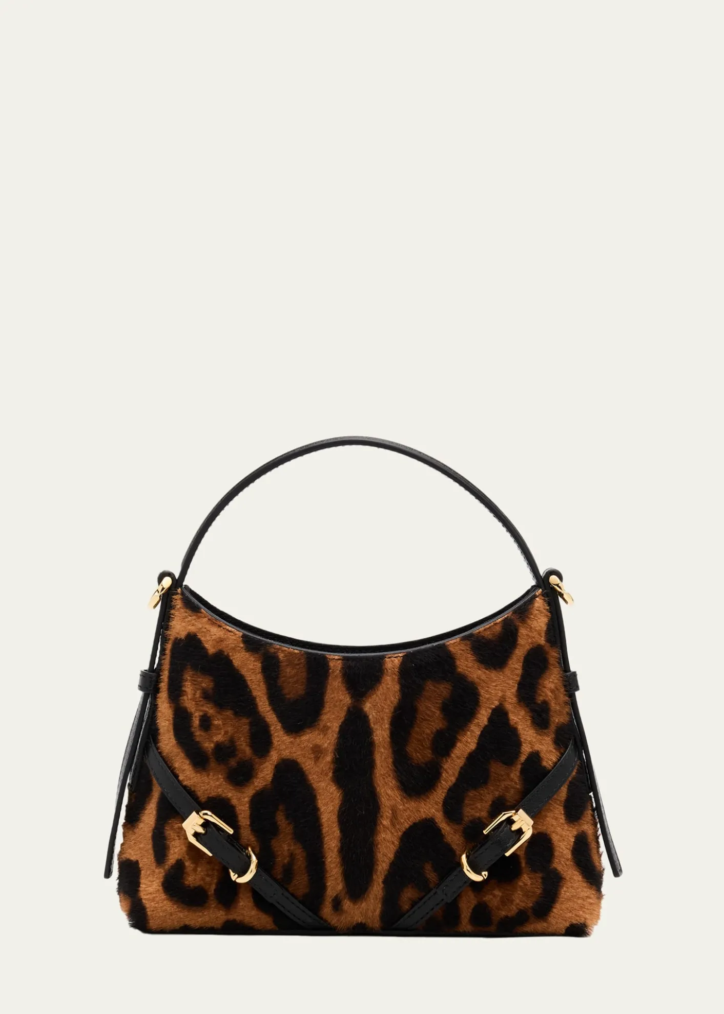 GivenchyVoyou Nano Leopard-Print Ponyhair Top-Handle Bag