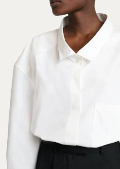 GivenchyWide-Collar Cotton Poplin Oversized Shirt