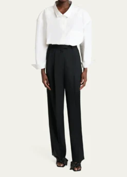 GivenchyWide-Collar Cotton Poplin Oversized Shirt