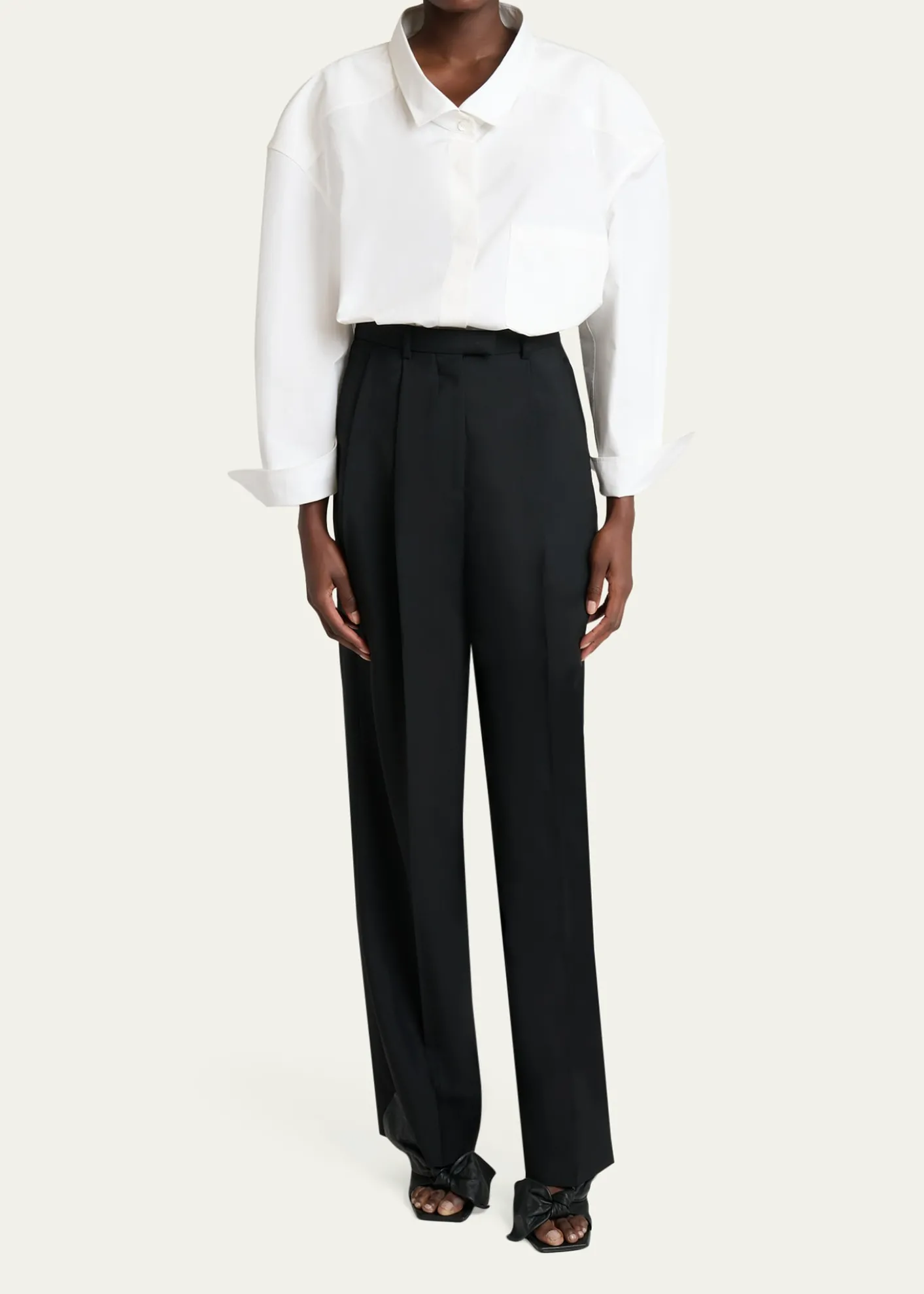GivenchyWide-Collar Cotton Poplin Oversized Shirt