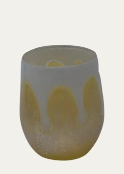 4 GLASS MURANOGoccia White Drinking Glass, 10 oz.