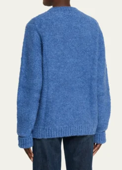 God's True CashmereCashmere Boucle Knit Crewneck Sweater