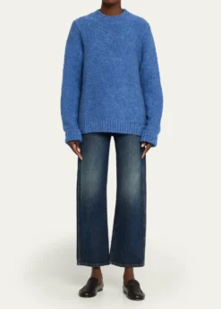 God's True CashmereCashmere Boucle Knit Crewneck Sweater