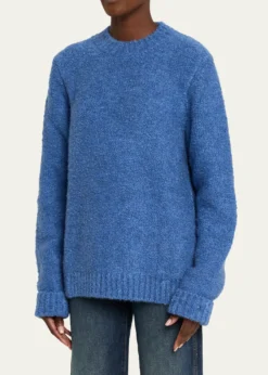 God's True CashmereCashmere Boucle Knit Crewneck Sweater