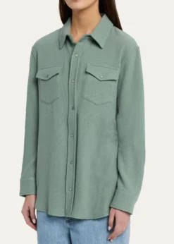 God's True CashmereCashmere Button-Front Shirt
