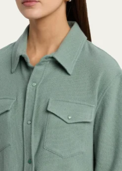 God's True CashmereCashmere Button-Front Shirt