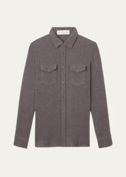 God's True CashmereCashmere Two-Pocket Amethyst Button-Down Shirt