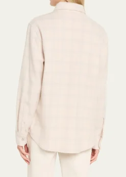 God's True CashmereClarity Ombre Plaid Cashmere Flannel Shirt