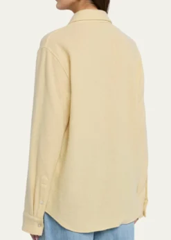God's True CashmereDaffodil Solid Cashmere Button-Front Shirt