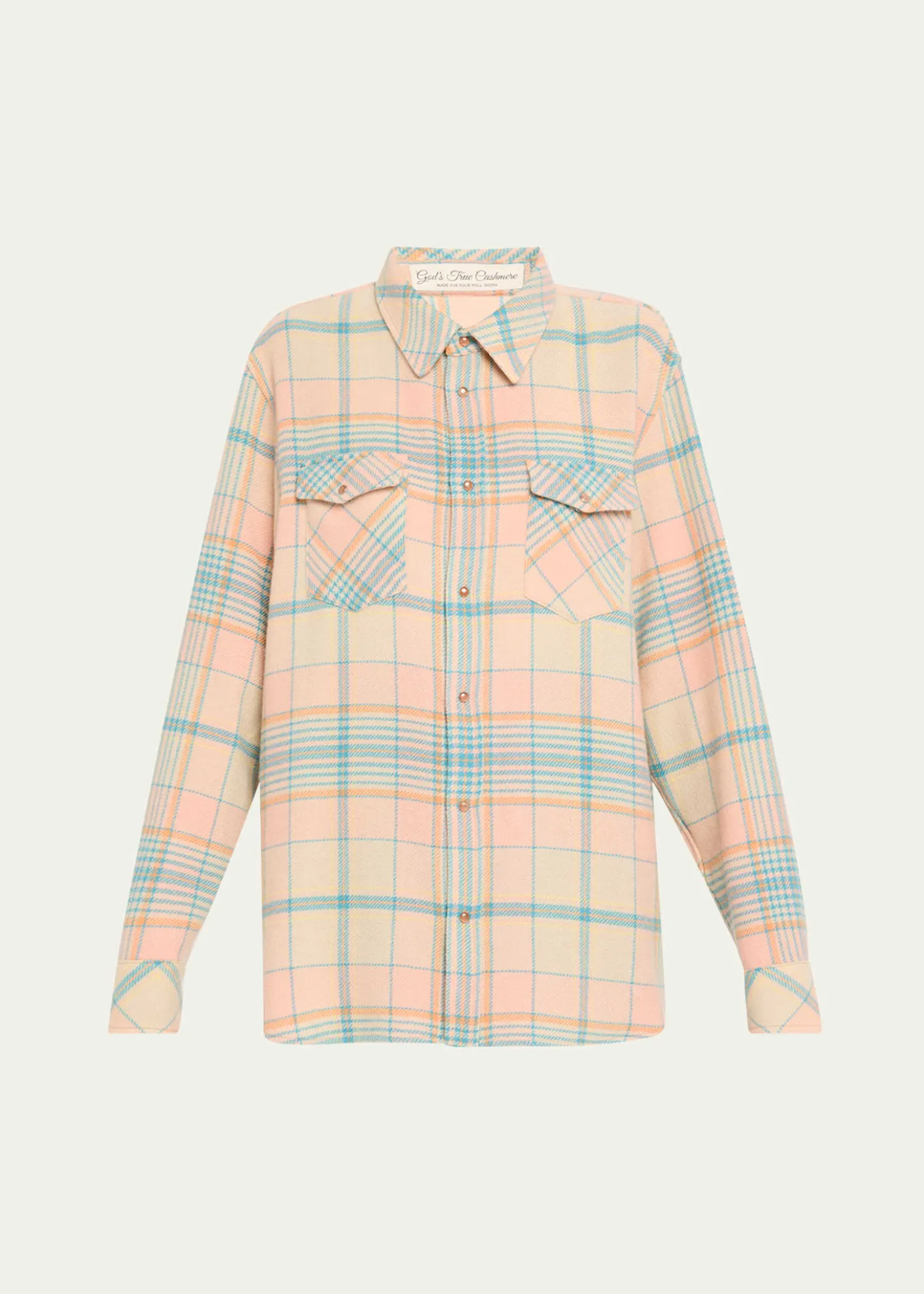 God's True CashmereLover Tartan Cashmere Shirt