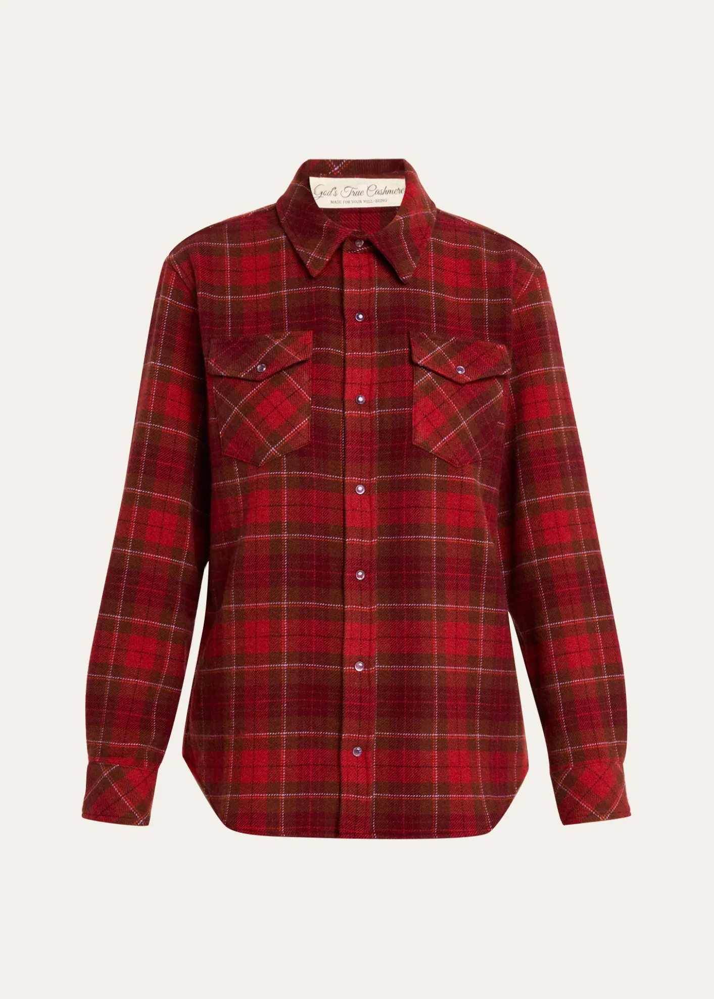 God's True CashmereLove Tartan Cashmere Flannel Shirt